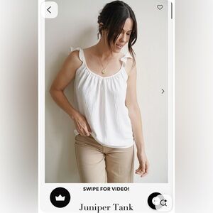 Carly Jean Los Angeles White Juniper Tank Top